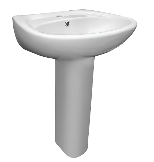 حوض جولف 033155 مقاس 55 سم بالعامود الطويل من ديورافيت