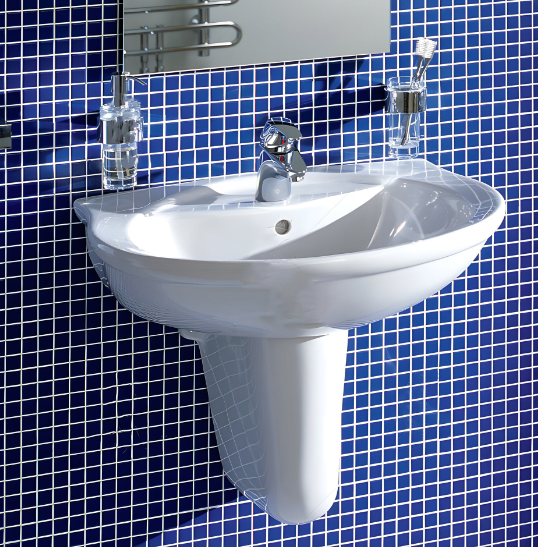 حوض سان ريمو E7480 مقاس 70 سم بالعامود المعلق (نصف ركبة) من أيديال ستاندرد