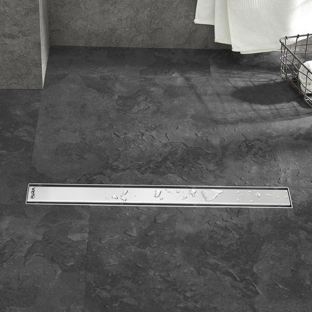 مجرى شاور / بيبة شاور DL-11-60 مقاس 60 سم ستانليس ستيل بسُمك 1 مم بغطاء مفرغ للأستخدام مع نفس شكل البلاطة المستخدم بمجموعة الصرف من بيورا