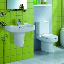 طقم حمام بلايا مرحاض  G4921-G4922 بالخزان و السيديلى العادى و حوض J5011 مقاس 55 سم بالعامود المعلق (نصف ركبة) من أيديال ستاندرد