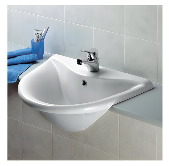 حوض دياجونال كونترتوب جزئى T0878 مقاس 64 سم من أيديال ستاندرد