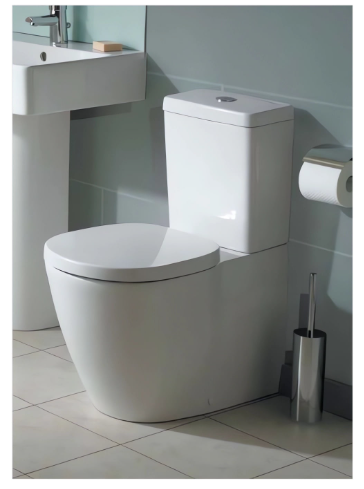 مرحاض كونكت ملاصق للحائط بالدش والسيديلى ذاتى الغلق سليم والخزان بالعدة وطقم التثبيت E782101 من أيديال ستاندرد