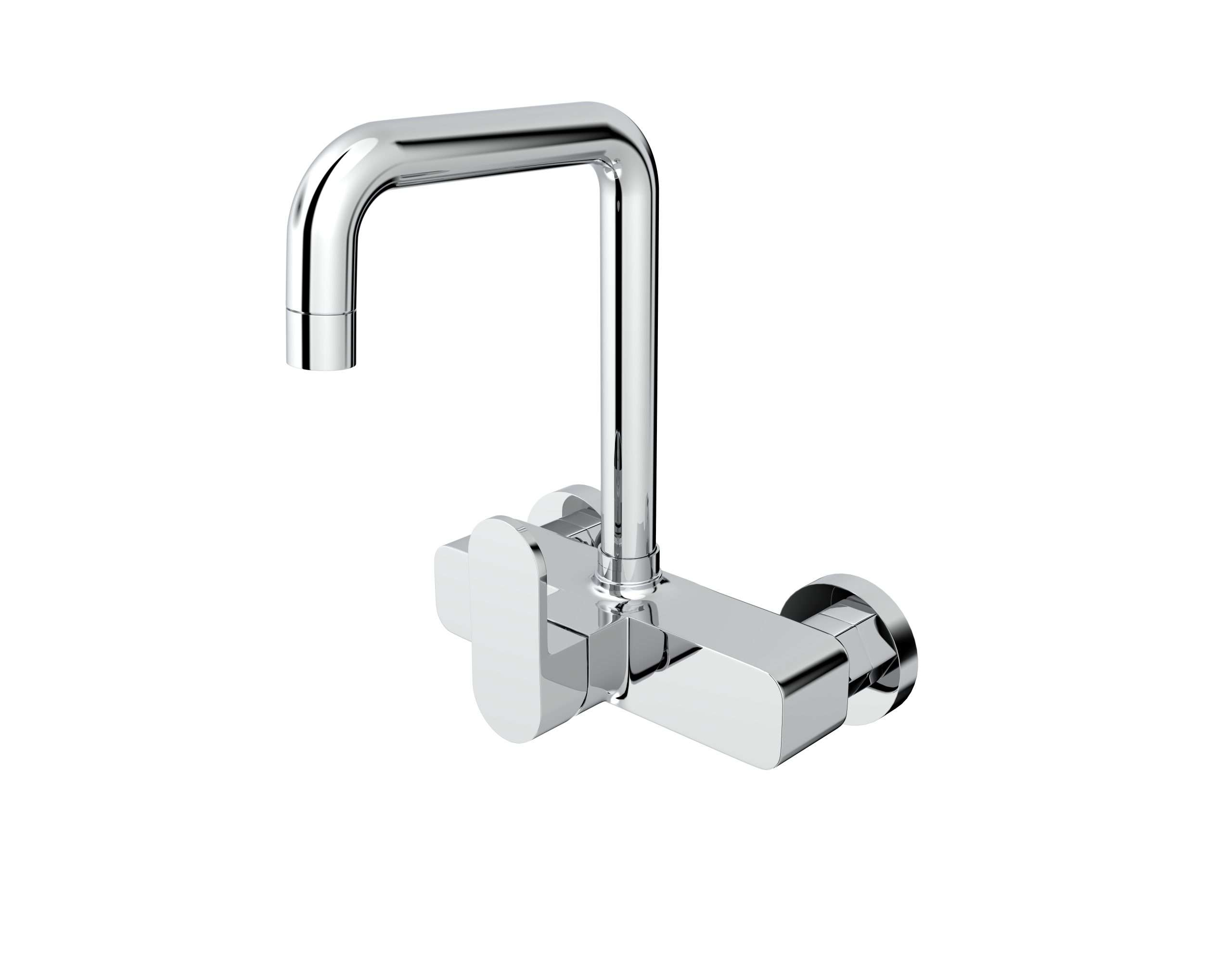 خلاط مطبخ حائطى لافادور LVD-0018 يد واحدة قنطرة علوية اللون كروم من جواد