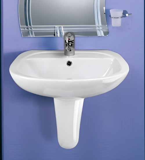 حوض صوفيا G 0855 مقاس 55 سم بالعامود المعلق (نصف ركبة) من أيديال ستاندرد