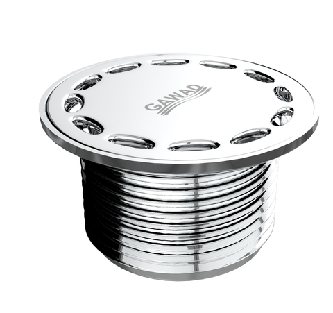 طابق حمام قدم ZA-00633 مقاس 1.5 × 1.5 بوصة بعازل مائي اللون كروم من جواد