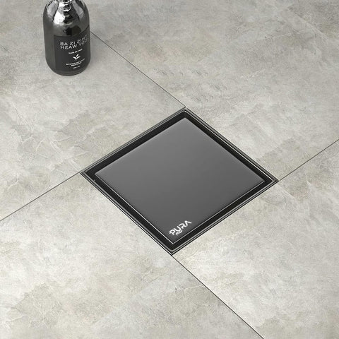 بيبة FD-61 B-15 مقاس 15 × 15 سم بإرتفاع 10 سم ستانليس ستيل برقبة بلاستيك بصفاية داخلية بغطاء مفرغ للأستخدام لون السيراميك اللون أسود من بيورا