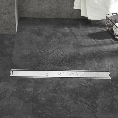 مجرى شاور / بيبة شاور DL-65 مقاس 65 سم ستانليس ستيل بسُمك 1 مم الغير قابل للصداء بغطاء بسُمك 1.5 مم بمجموعة كوع الصرف ضد السداد من بيورا