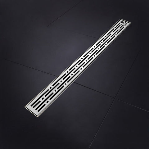 مجرى شاور -بيبه DL-105 ريل 105 سم ستانليس ستيل المجرى 1ملى الوش 1.5ملى صرف سفلى بفلتر ضد الانسداد بمانع للروائح والحشرات 48 ل-د من بيورا