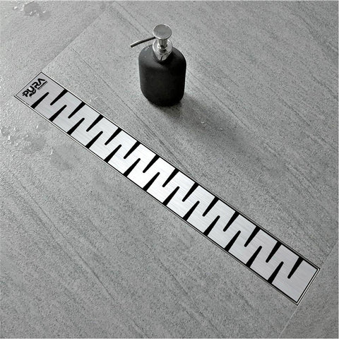 مجرى شاور -بيبه DL-55 كيف 55 سم ستانليس ستيل المجرى 1ملى الوش 1.5ملى صرف سفلى بفلتر ضد الانسداد بمانع للروائح والحشرات 48 ل-د من بيورا