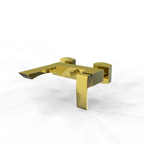 خلاط بانيو سنترينو SAN-0035PVG يد واحدة بالمحول اللون ذهبى من جواد