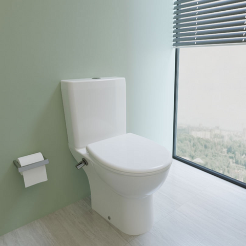 مرحاض روزيتا 22804975 بالشطاف الداخلى هيدروجيت و السيديلى والخزان بالعدة وطقم التثبيت مقاس 65 × 40 سم من ساني بيور