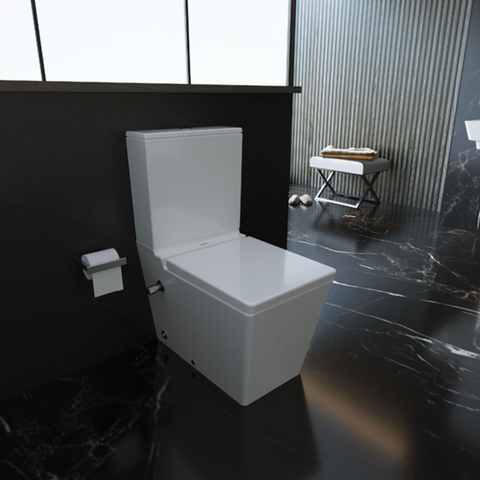 مرحاض ملاصق للحائط كيبلر 25604975 بالشطاف الداخلى والسيديلى ذاتى الغلق والخزان بالعدة وطقم التثبيت مقاس 65 × 40 سم من ساني بيور