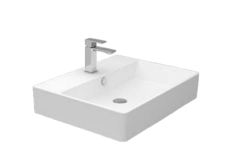 حوض كيبلر يثبت فوق سطح أفقى 041960 بالفايظ بفتحة للخلاط مقاس 60 × 47 سم من ساني بيور