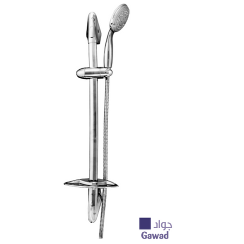 مسطرة دش جواد GX-00121 سماعة 3 نظام و خرطوم 150 سم بعامود 46.5 سم اللون كورم من جواد